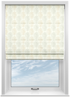 Gentle Palm, Lemon - Motorised Roman Blind